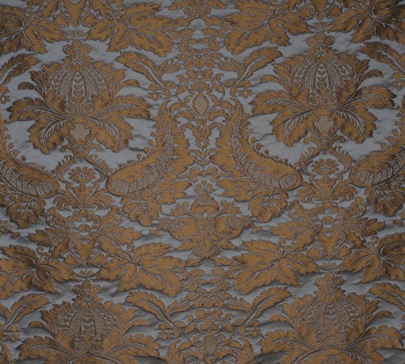 Patterned silk satin fabric