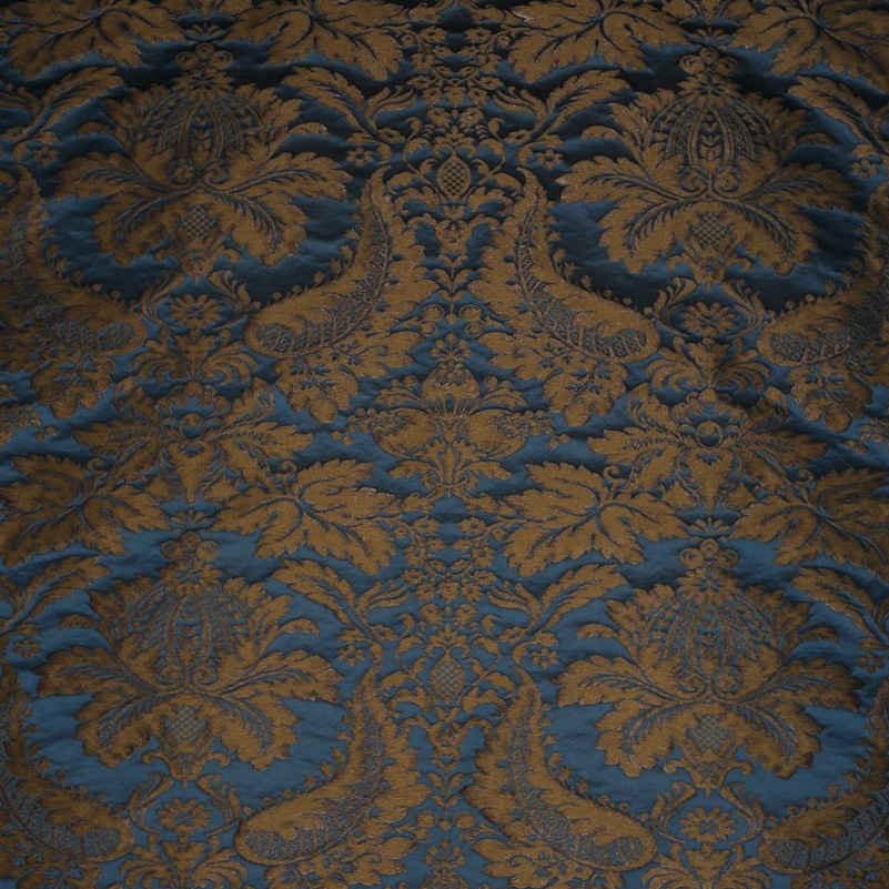 Patterned silk satin fabric
